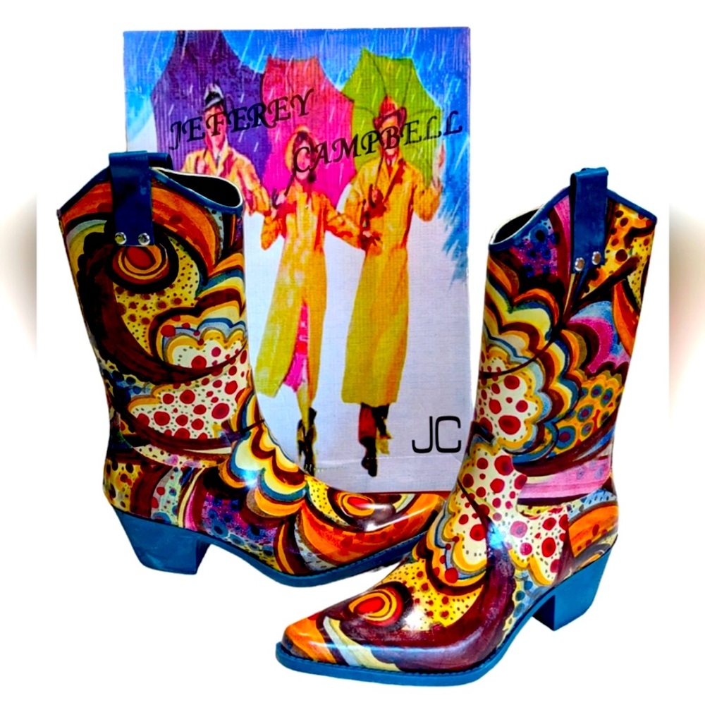 Jeffrey Campbell Multicolor Artistic Winter Boots